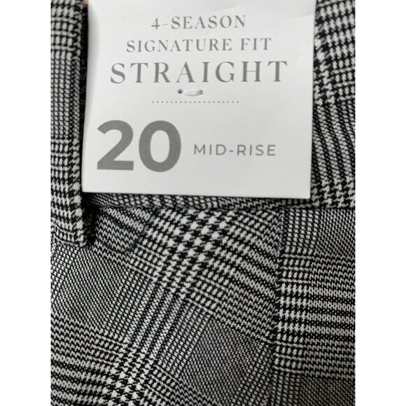 Lane Bryant 4-Season Straight Mid-Rise Plaid Pants Size 20 Plus 9092 NWT - Picture 3 of 12